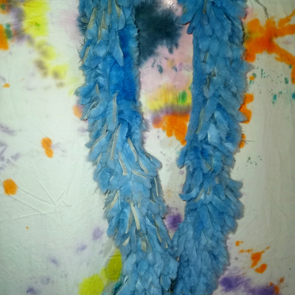 Soft Blue Fur Scraf